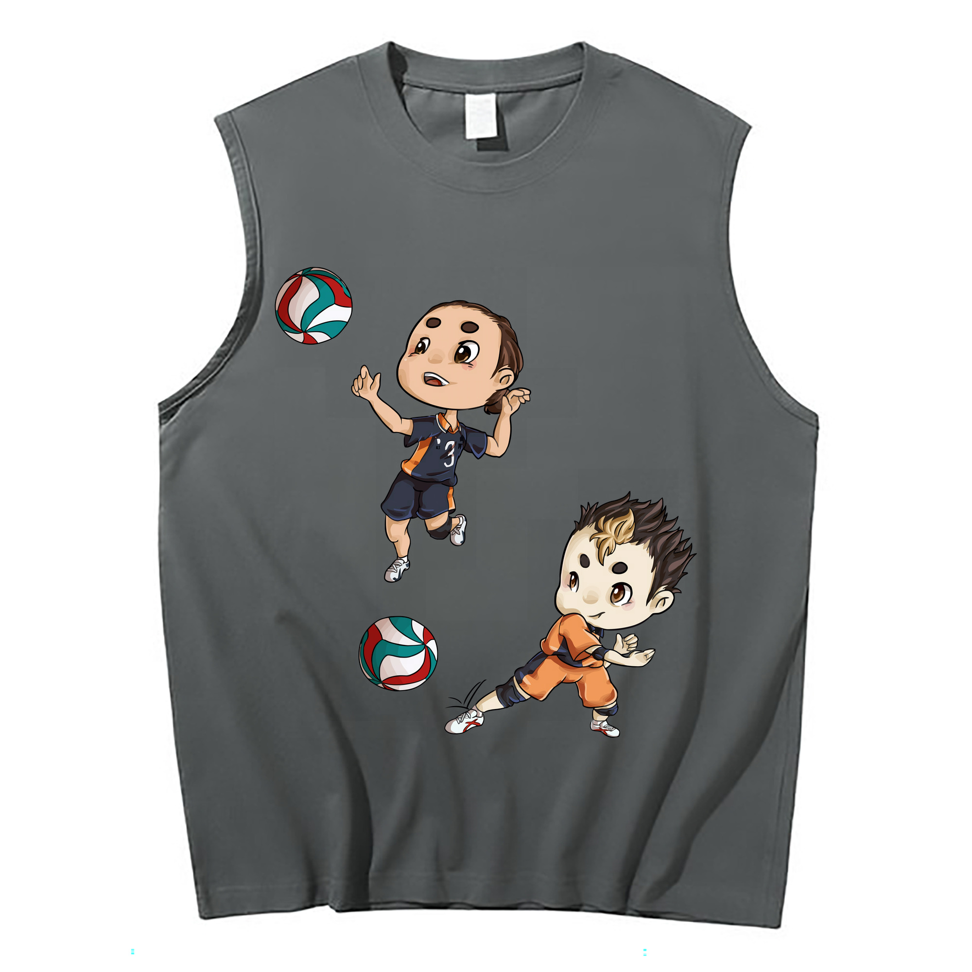 （画像用） ハイキュー!! Haikyu!! コットン100％タンクトップ（フロントプリント）